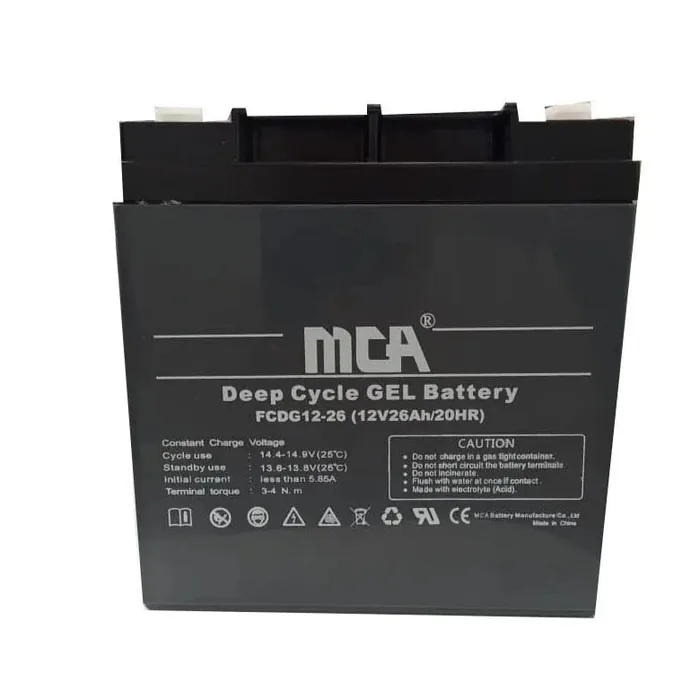 Batería de Gel MCA 12V 26Ah | 2000 ciclos — vista 2