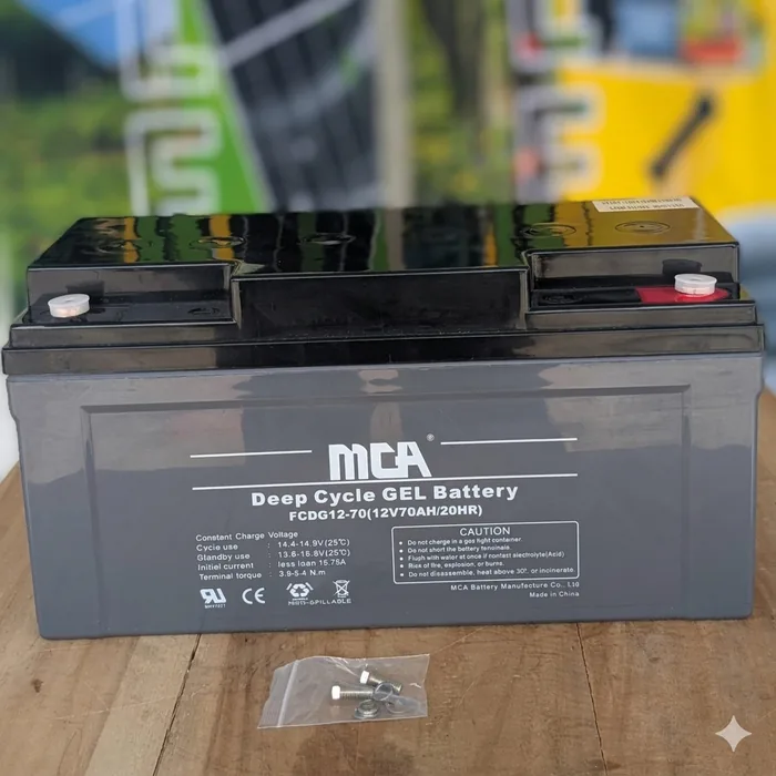 Batería de Gel MCA 12V 70Ah | Ciclo Profundo — vista 2