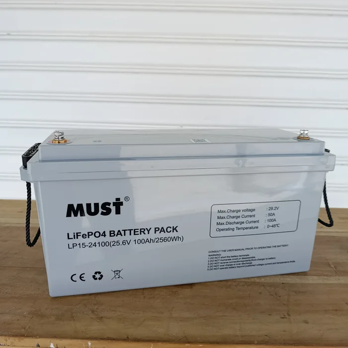Batería de Litio LiFePO4 MUST 24V 100Ah  | 4000 Ciclos — vista 4