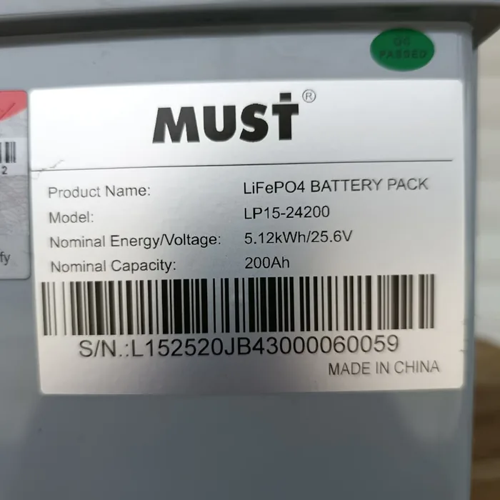 Batería de litio LiFePO4 MUST 24V - 200Ah | 6000 Ciclos — vista 3
