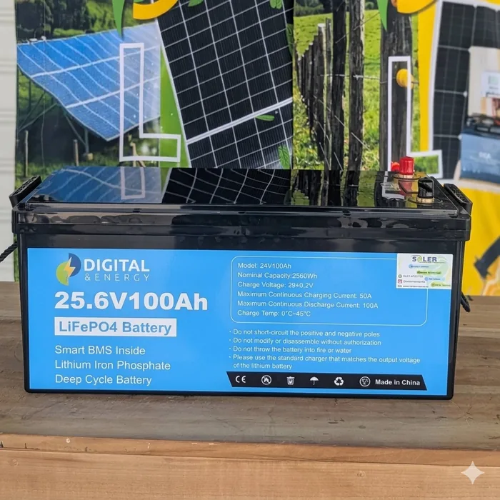 Batería LifePO4 24V-100Ah D&G | 6000 Ciclos — vista 2