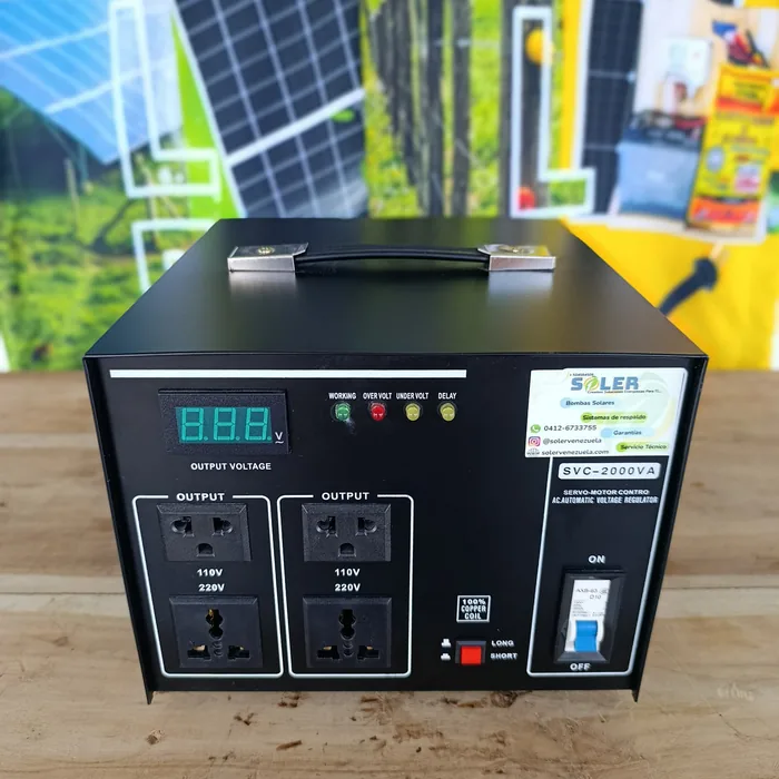 Estabilizador y Elevador de voltaje 110v/220v | 2KVA — vista 2