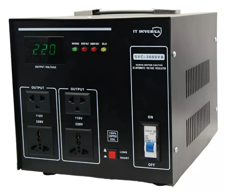 Estabilizador y elevador de voltaje 110V/220V | 3KVA