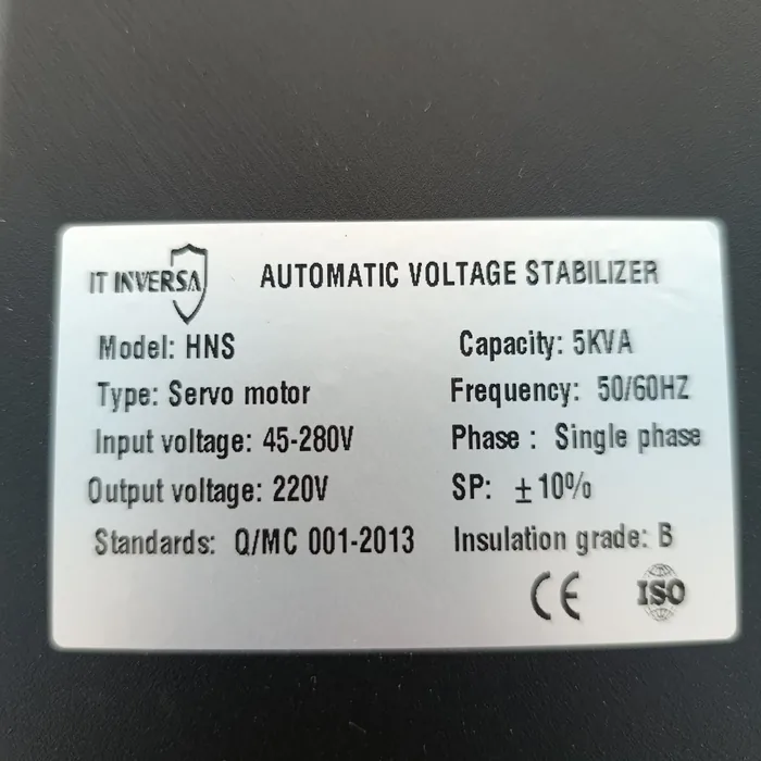 Estabilizador y elevador de voltaje 220V-HNS | 5KVA — vista 3